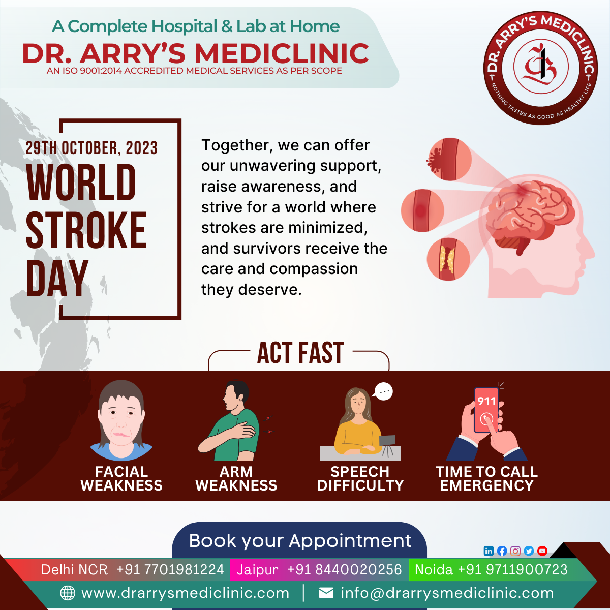World Stroke Day- Dr. Arry's Mediclinic